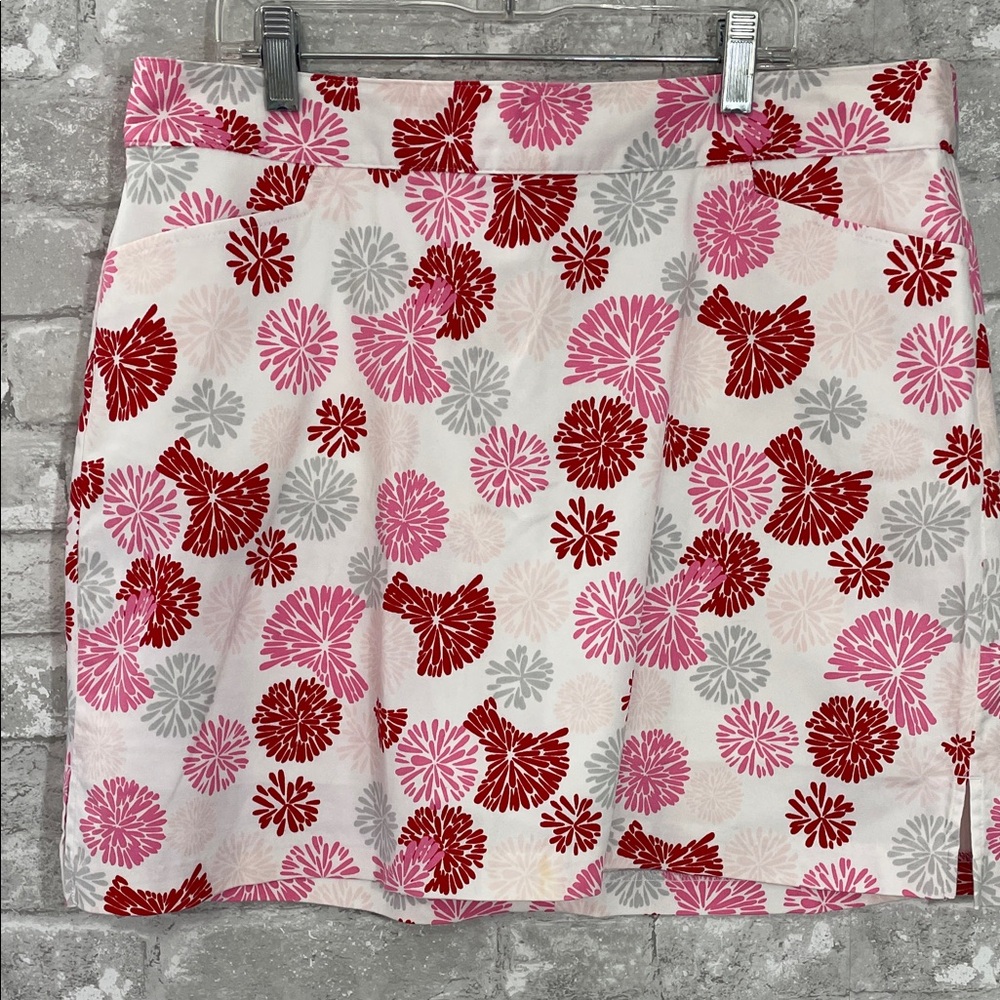 Lady Hagen Red and Pink Floral Golf Mini Skort